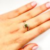 Moldavite ring in silver with zirconia 2000313670004
