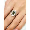 Moldavite ring in silver with zirconia 2000289320002