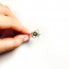 Moldavite ring in silver with zirconia 2000046250009