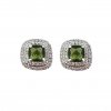 Moldavite earring in silver with zirconia 200089060009
