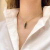 Moldavite pendant in gold 2000314000008
