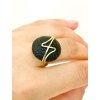 Moldavite ring in gold 2000092100006