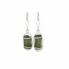 Silver earrings with Moldavite P2000325770006