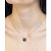 Stříbrný náhrdelník s vltavínem a granáty P2000326560002