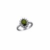 Moldavite ring in silver with zirconia 2000328330009