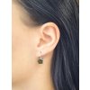 Silver earrings with Moldavite 2000328130005
