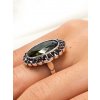Silver ring with Moldavite and garnets P2000317880003