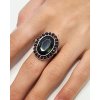 Silver ring with Moldavite and garnets P2000317880003