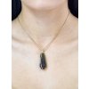 Gold pendant with Moldavite, drop P2000039300001