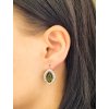 Silver earrings with Moldavite and zircons P2000092850000