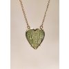 Zlatý náhrdelník s vltavínem - srdce 2000330980001