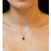 Stříbrný náhrdelník s broušeným vltavínem a zirkony 2000332290009