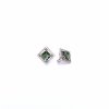 Moldavite earring in silver with zirconia 2000082710000