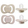 Dudlíky silikonové 0-6m, 2ks - blush/latte