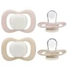 Dudlíky silikonové 6m+, 2ks - GLOW blush/latte
