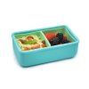 Silikonový bento box na svačinu 700 ml - modrý/mátový