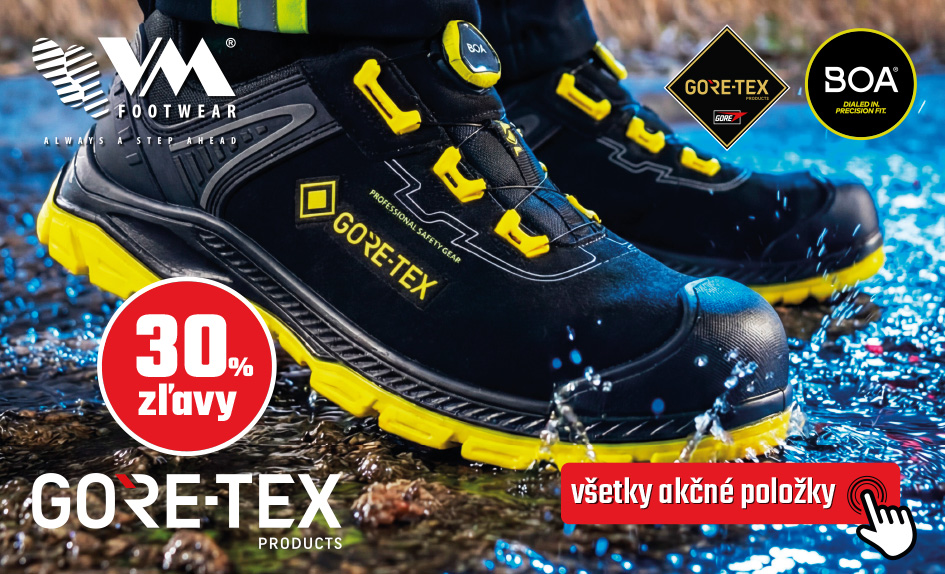 pracovná a bezpečnostná obuv s membránou GORE-TEX | akciové ceny