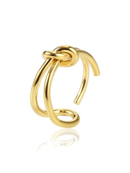 507 3 prsten bow cuff pozlaceny