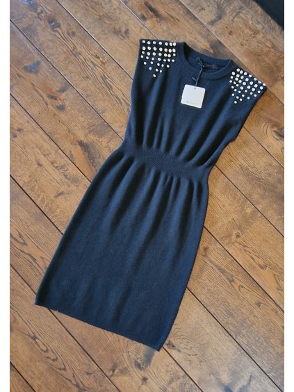 106 1 damske cerne upletove saty s kaminkami uni velikost 34 38