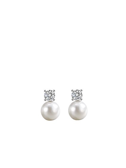 255 stribrne nausnice audrey s perlou a ceskym kristalem