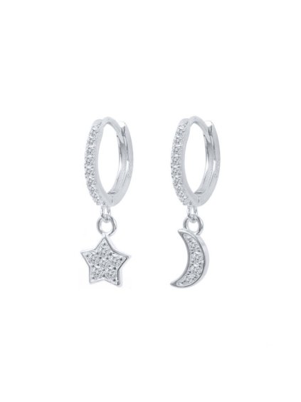 222 stribrne nausnice night s kubickou zirkonii