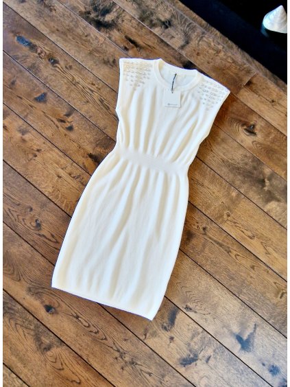 115 damske kremove upletove saty s kaminkami uni velikost 34 38