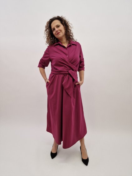 1408 2 damske strecove saty s vazanim uni vel 40 44