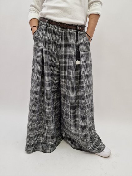 1498 2 damske maxi siroke kalhoty teple uni vel 36 40