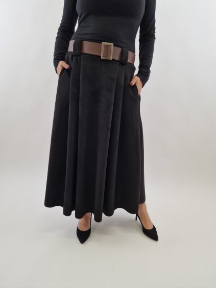 Dámská teplá áčková sukně uni vel 38-42