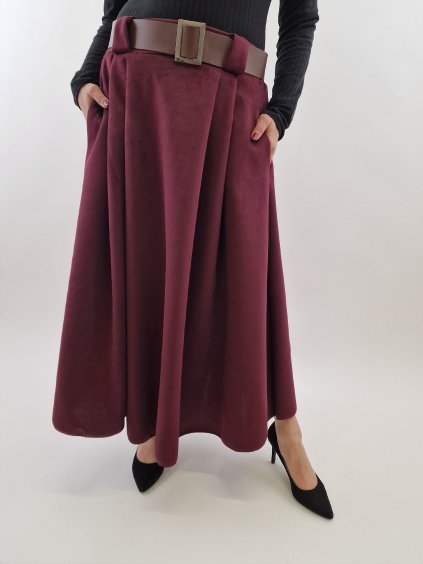 Dámská teplá áčková sukně uni vel 38-42