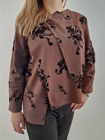 Dámská tunika top halenka se vzorem uni vel 40-42