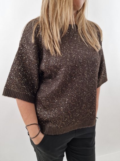 Dámský svetr Top třpytivý uni vel. 40/46