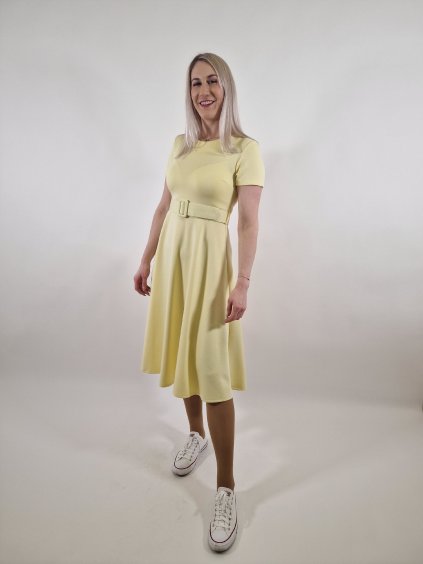 Dámské šaty s páskem uni vel 36/40