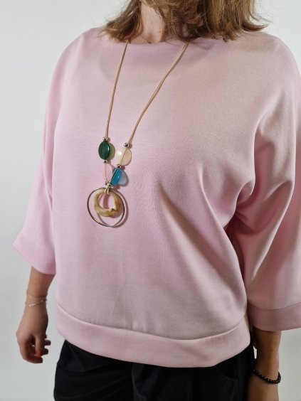 Dámská oversize tunika s náhrdelníkem uni vel 40-44