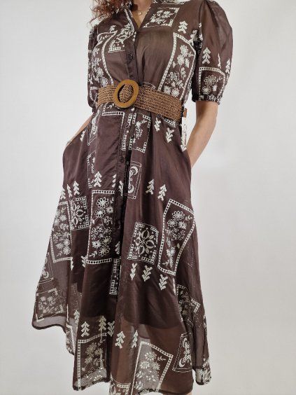Dámské madeira boho šaty s páskem uni vel 36/40