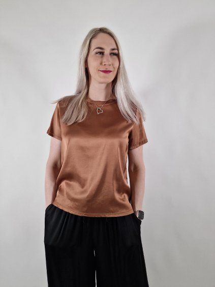 Dámské satin triko uni vel 40/44