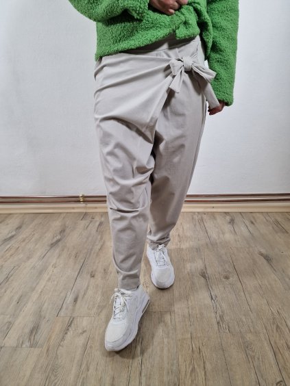 370 damske pohodlne strecove kalhoty s uvazanim vel uni 38 42