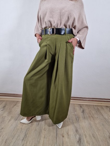 379 damske siroke kalhoty s paskem vel uni 38 42