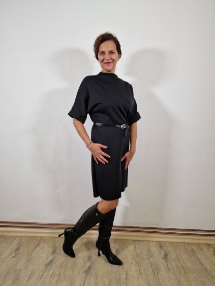 436 1 damske pohodlne midi saty s paskem vel uni 36 42