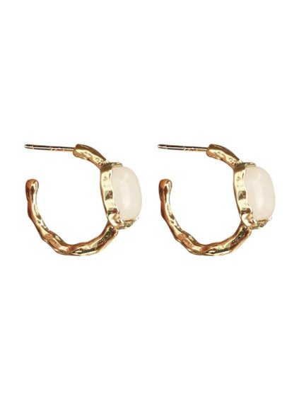 204 nausnice annabelle s bilym kocicim okem pozlacene