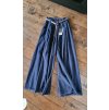 166 3 damske siroke kalhoty kalhotova sukne tmave modre uni velikost 36 40
