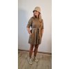 229 2 damske kabatkove saty velbloudi hneda oversize vel s m