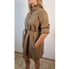 229 4 damske kabatkove saty velbloudi hneda oversize vel s m