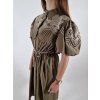 3340 3 damske oversize saty nabirany rukav uni vel 38 42