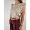 Dámské satin triko top uni vel 38/42