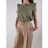 Dámské satin triko top uni vel 38/42