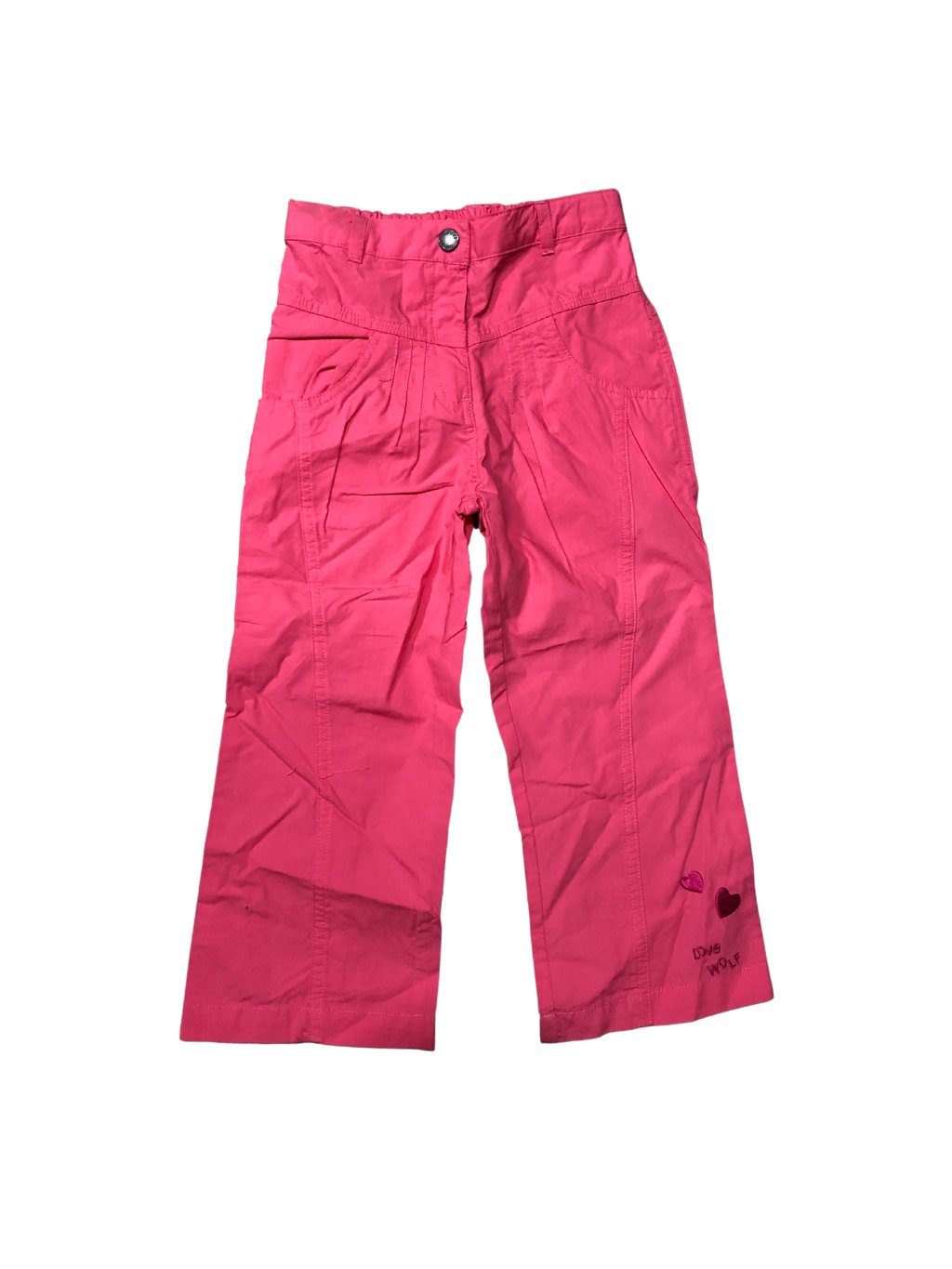 Kalhoty plátěné dětské dívčí (98-128) WOLF T2251