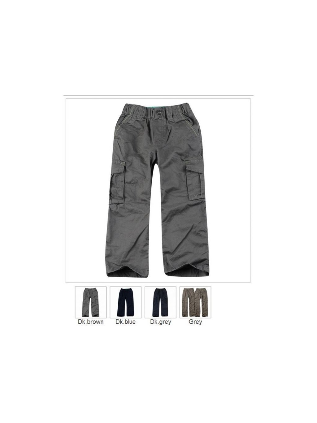 Kalhoty teplé dětské chlapecké bavlněné (98-128) GLO-STORY BSK-3931 hnědá 98