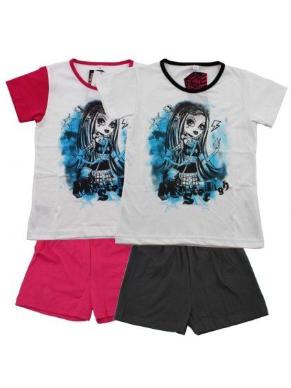 Pyžamo dětské dívčí (122-152 cm) MONSTER HIGH SETINO 830-103 Bílo-černá 152