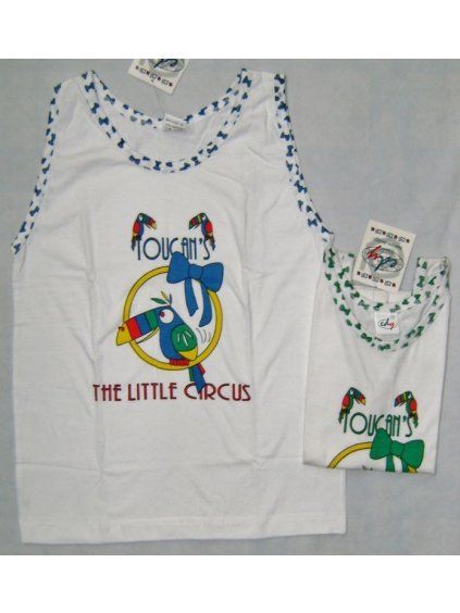 Tílko dětské dívčí (100-120) EDY 2500-TDE bílo-modrá 120